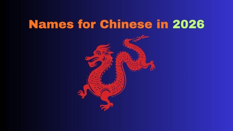 Names for Chinese in 2026