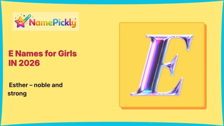 E Names for Girls IN 2026