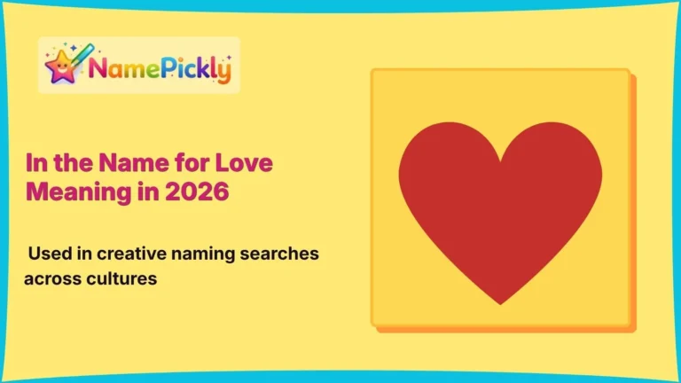 In the Name for Love Meaning in 2026