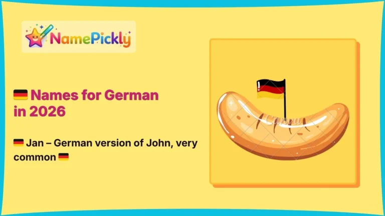 🇩🇪 Names for German in 2026
