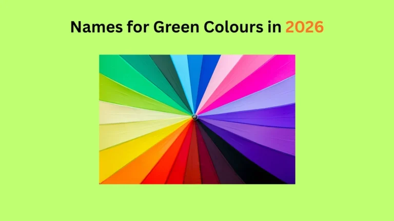 Names for Green Colours in 2026