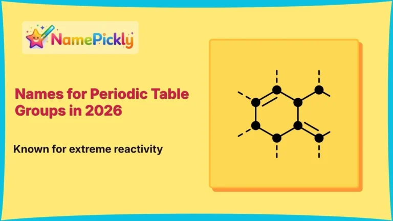 Names for Periodic Table Groups in 2026